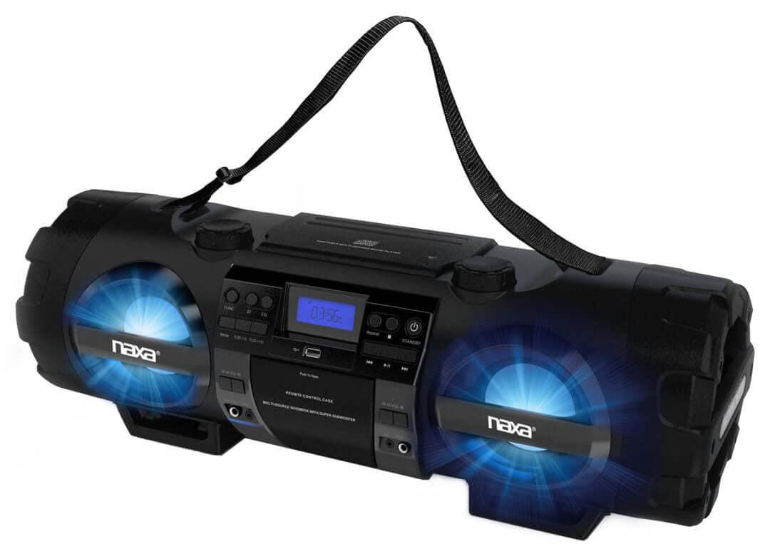 Naxa MP3/CD Bass Reflex Boombox and PA System with Bluetooth-0