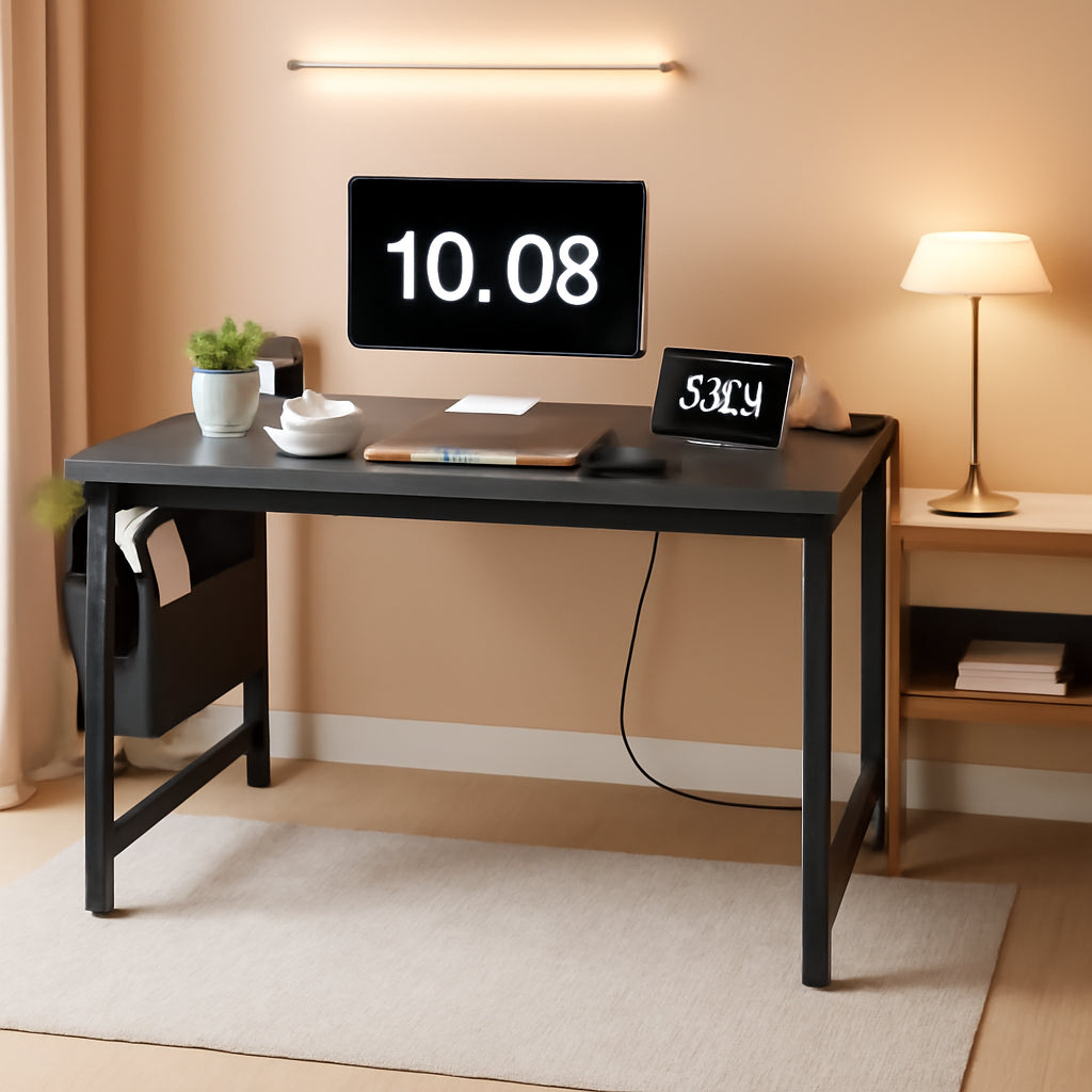 39 Inch Computer Desk With Built In Power Outlet And USB Charging Ports