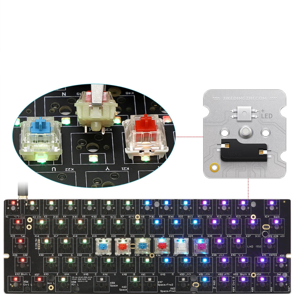 GK64X Mechanical Keyboard Kit - Hot Swappable Bluetooth RGB