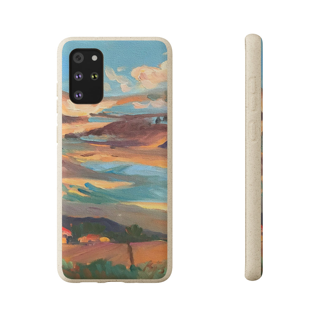 Biodegradable Phone Case with 'Fall Sky' Landscape Original Artwork by Barbara Cleary-46