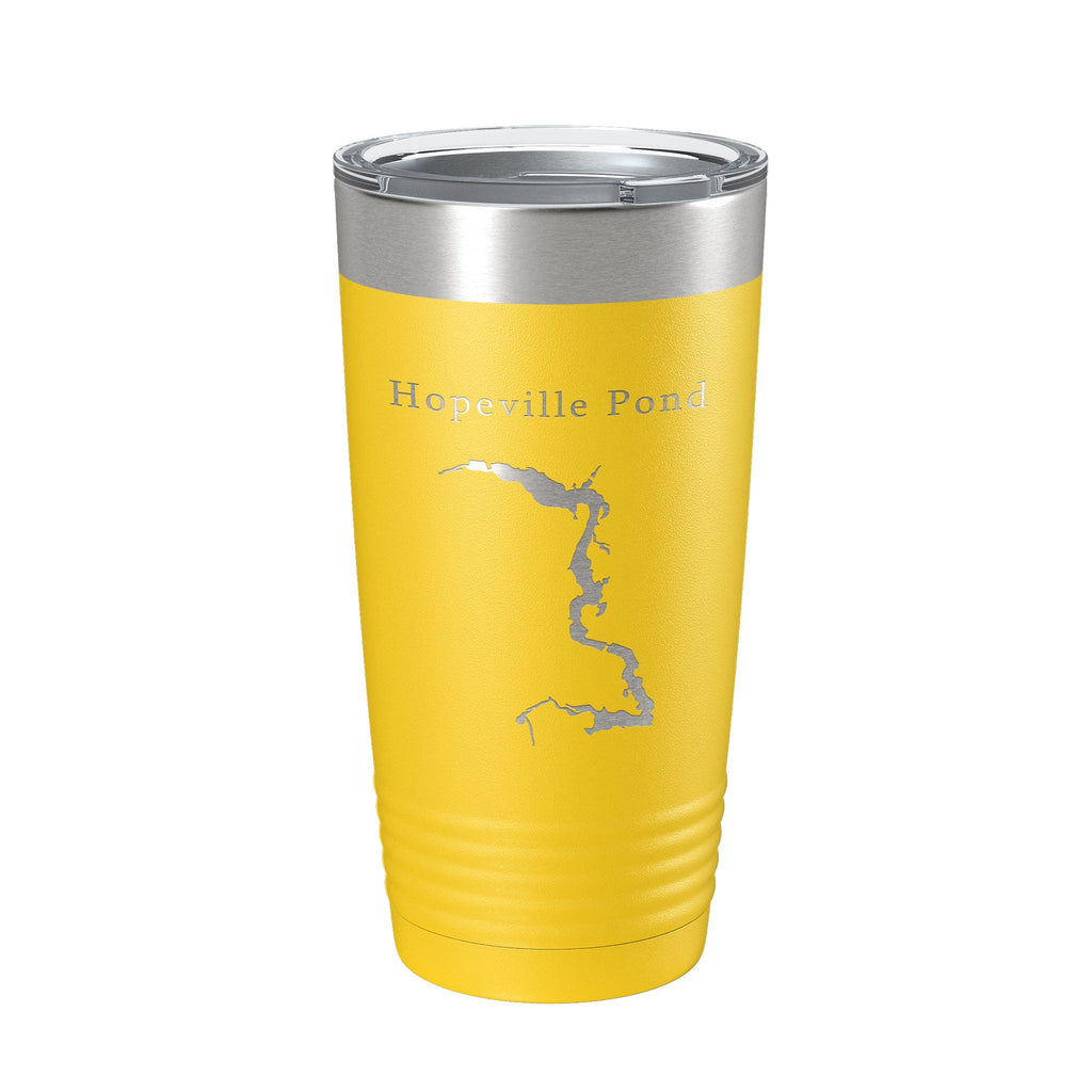 Hopeville Pond Tumbler Lake Map Travel Mug Insulated Laser Engraved Coffee Cup Connecticut 20 oz-4