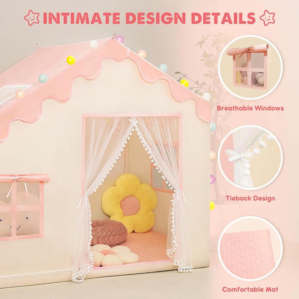 Pink Hyper Durable Indoor Multifunctional Play Tent Lights-1