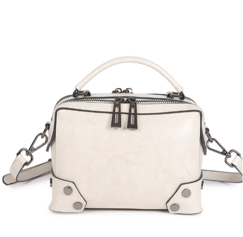 Women's Simple Genuine Leather Shoulder Handbag