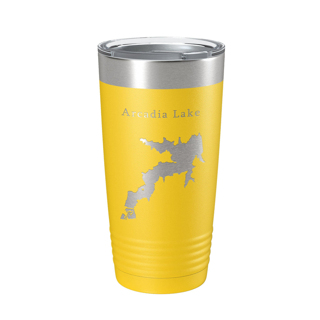 Arcadia Lake Map Tumbler Travel Mug Insulated Laser Engraved Coffee Cup Oklahoma 20 oz-4