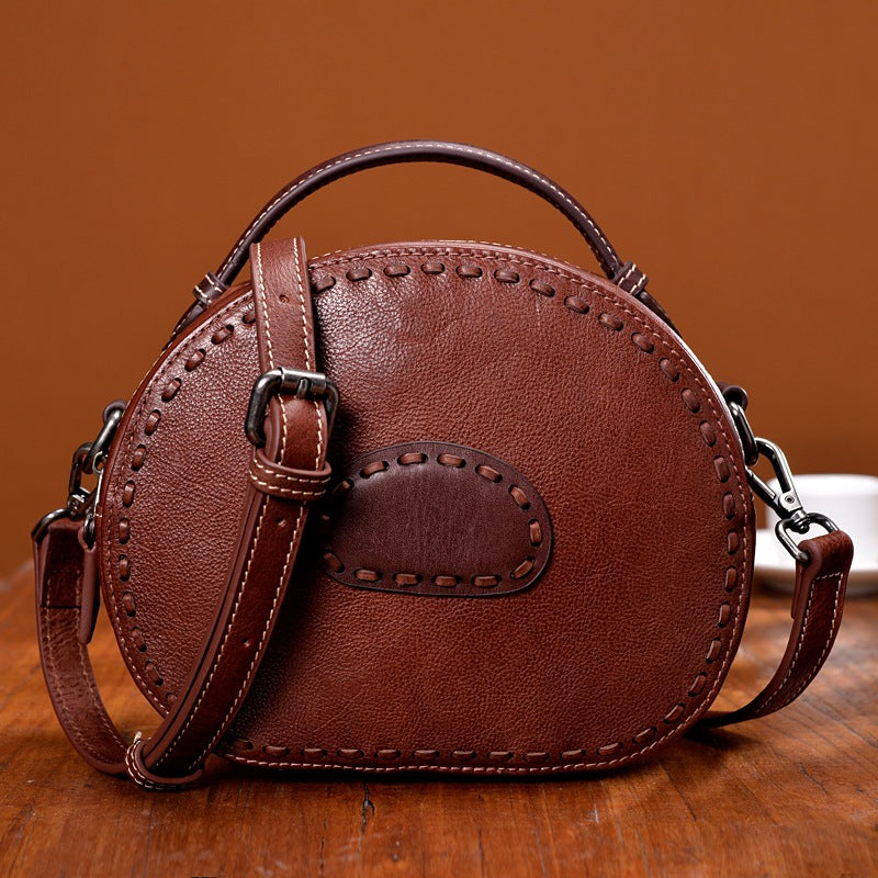 Genuine Leather Vintage Women's Shoulder Handbag