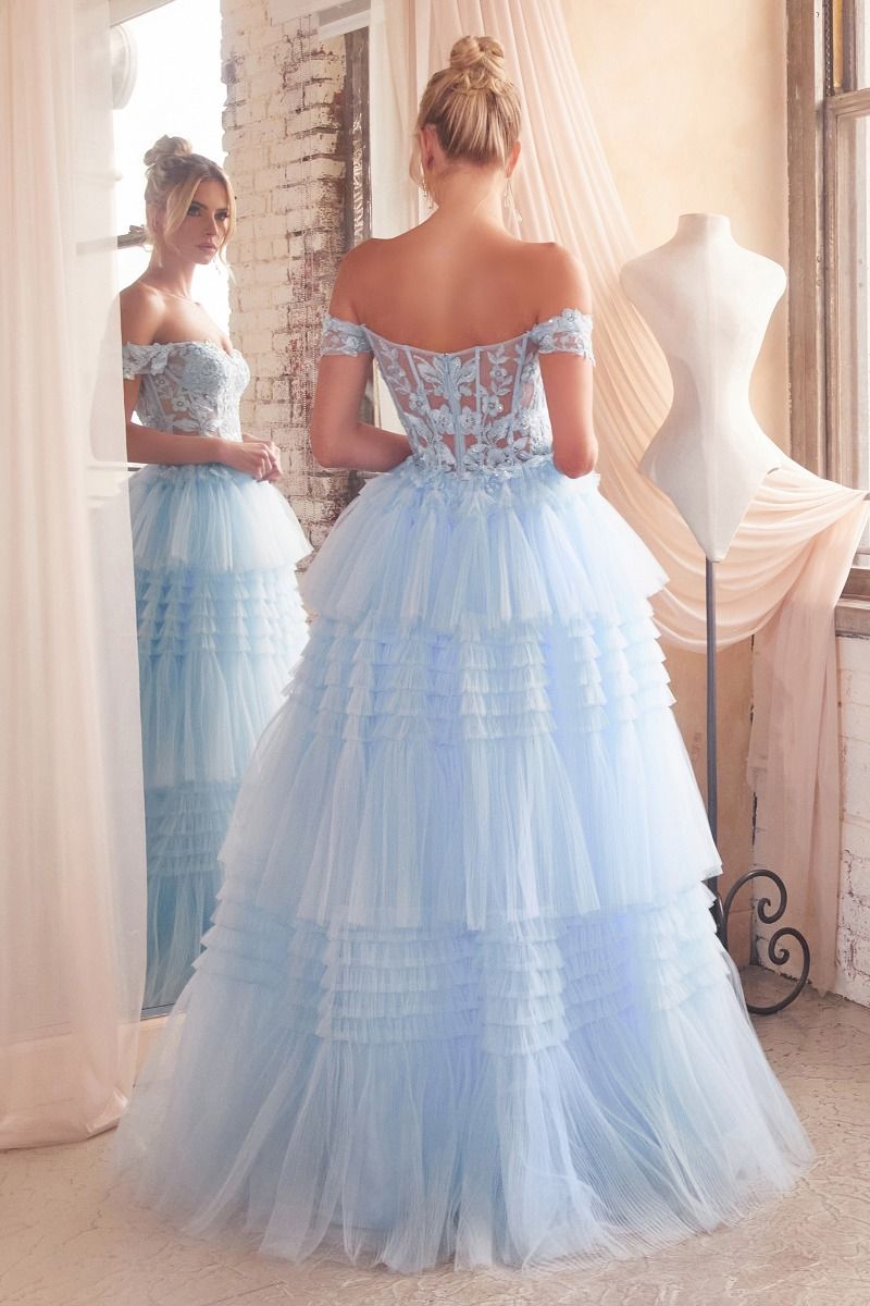Pleated Tulle Ball Gown-2