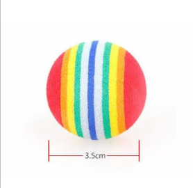 EVA Pet Rainbow Ball Cat Foam Colorful Bouncy Ball