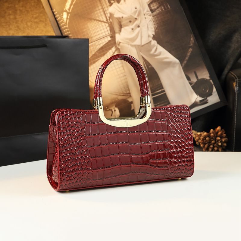 Cowhide Women's Patent Leather Crossbody Handbag