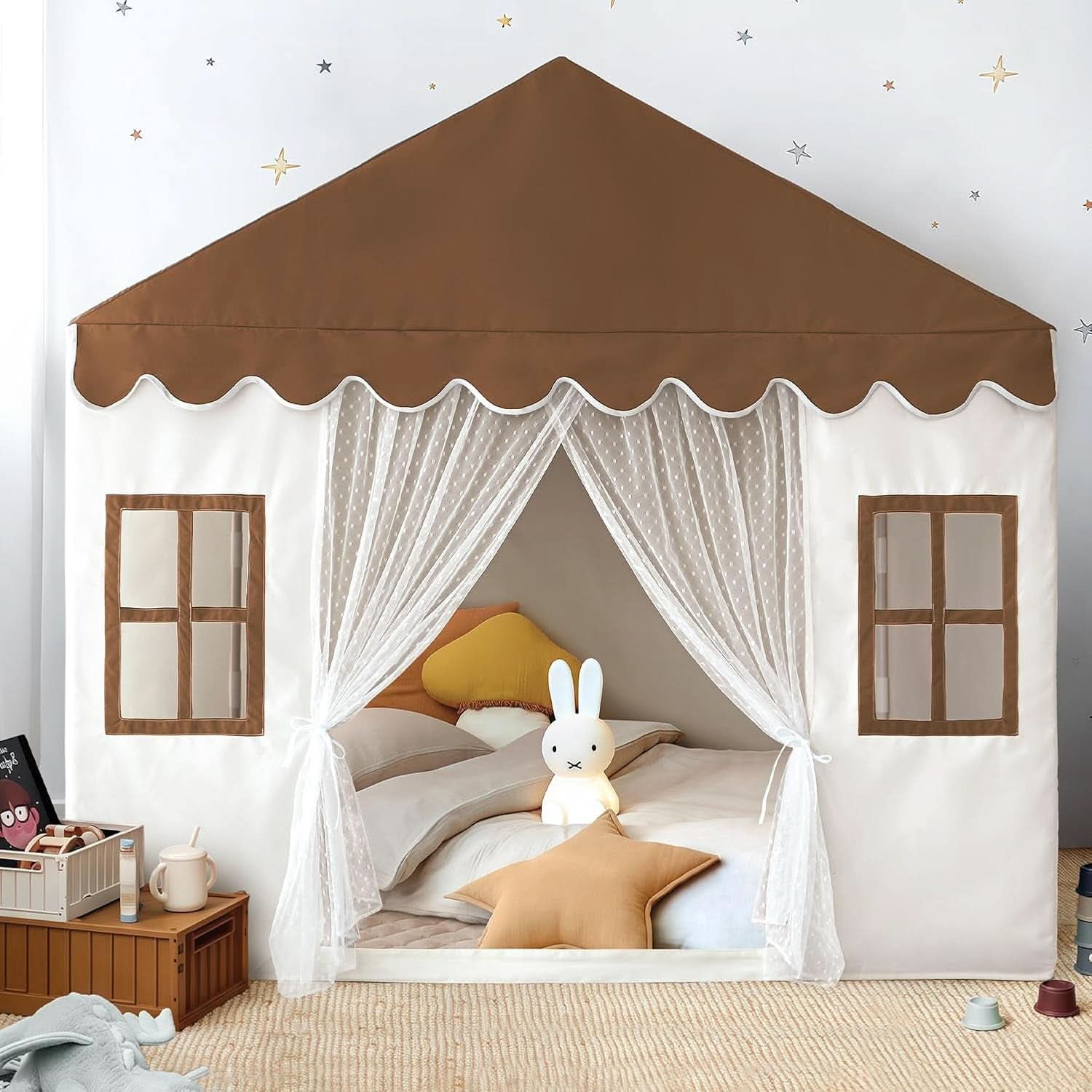 Princess Indoor Creative Play Tent 57 Inches Long With Mat-0