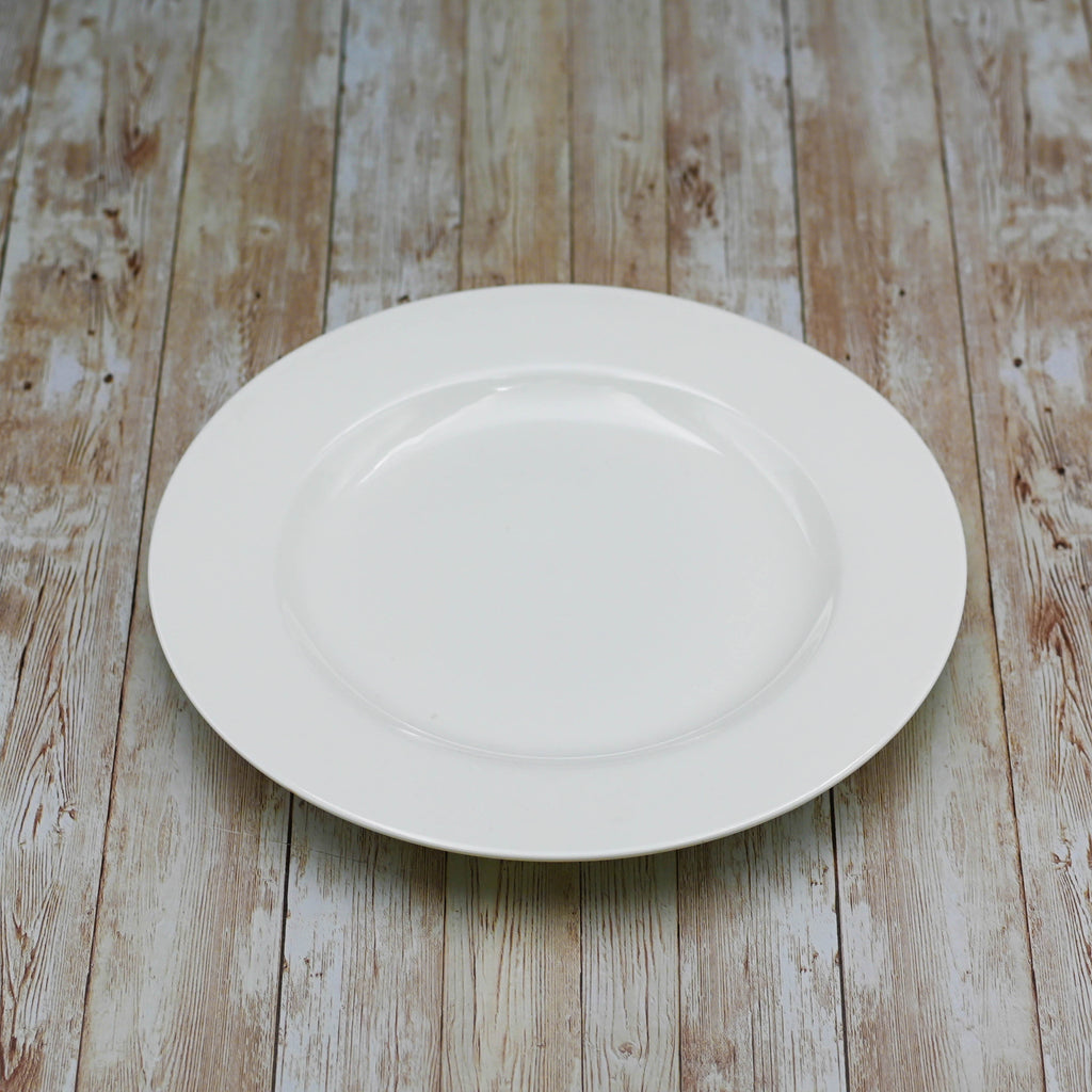 Professional Rolled Rim White Round Plate / Platter 12" inch |-0