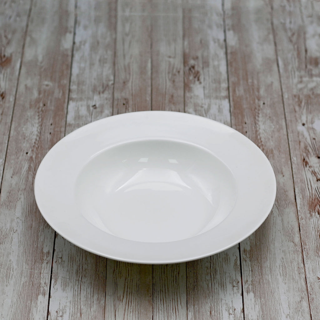 Professional Rolled Rim White Deep Plate 10" inch | 20 Oz-0
