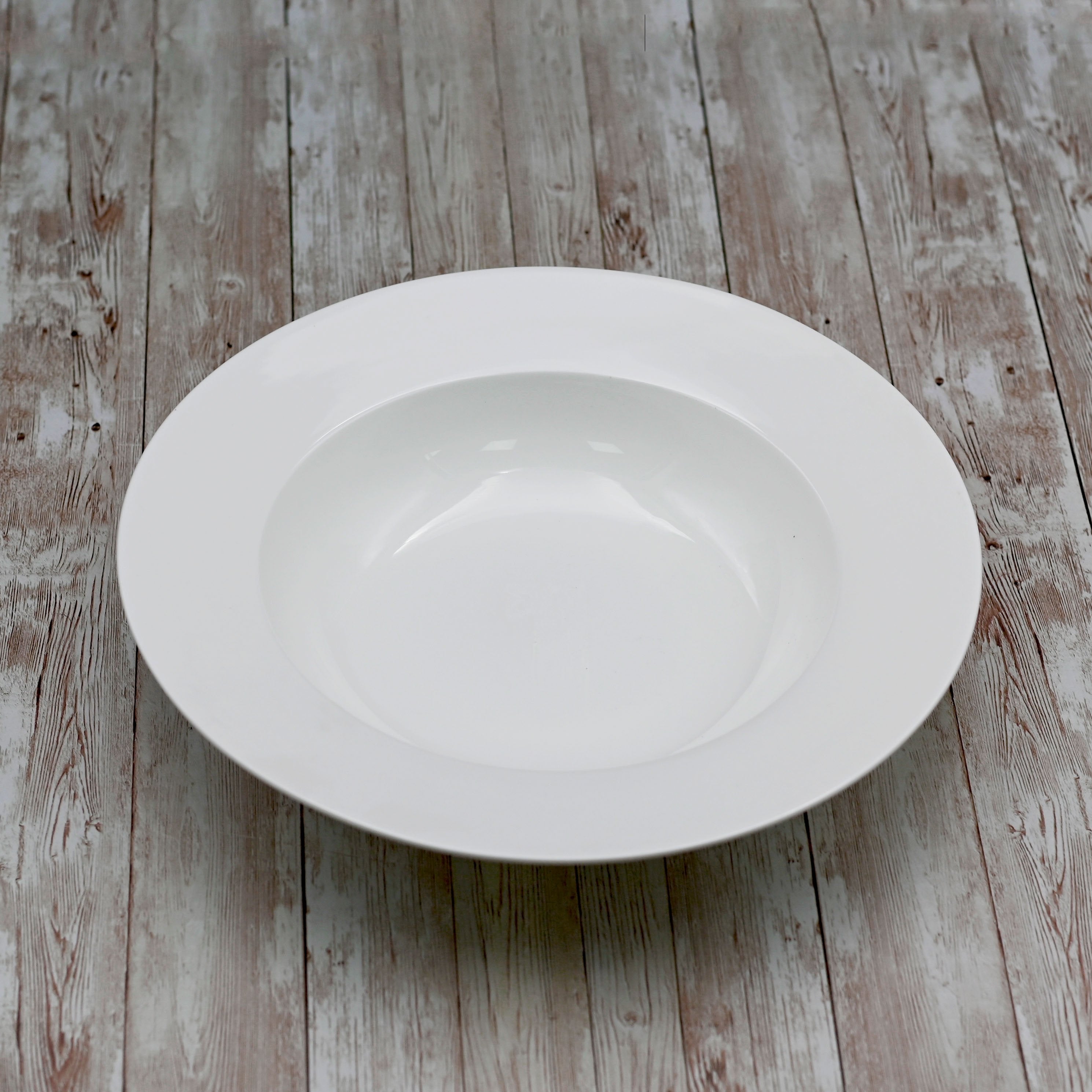Professional Rolled Rim White Deep Plate 11" inch | 25 Oz-0