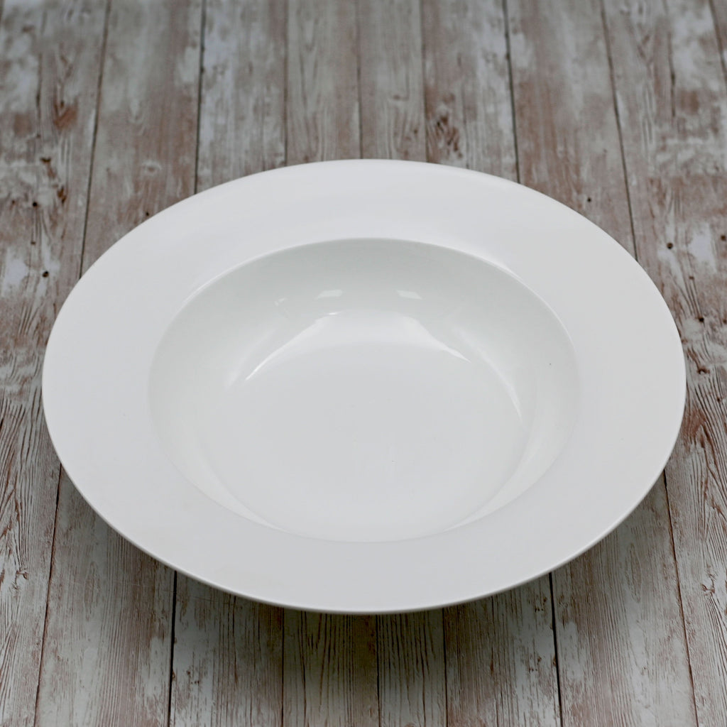 Professional Rolled Rim White Deep Plate 12" inch |32 Oz-0