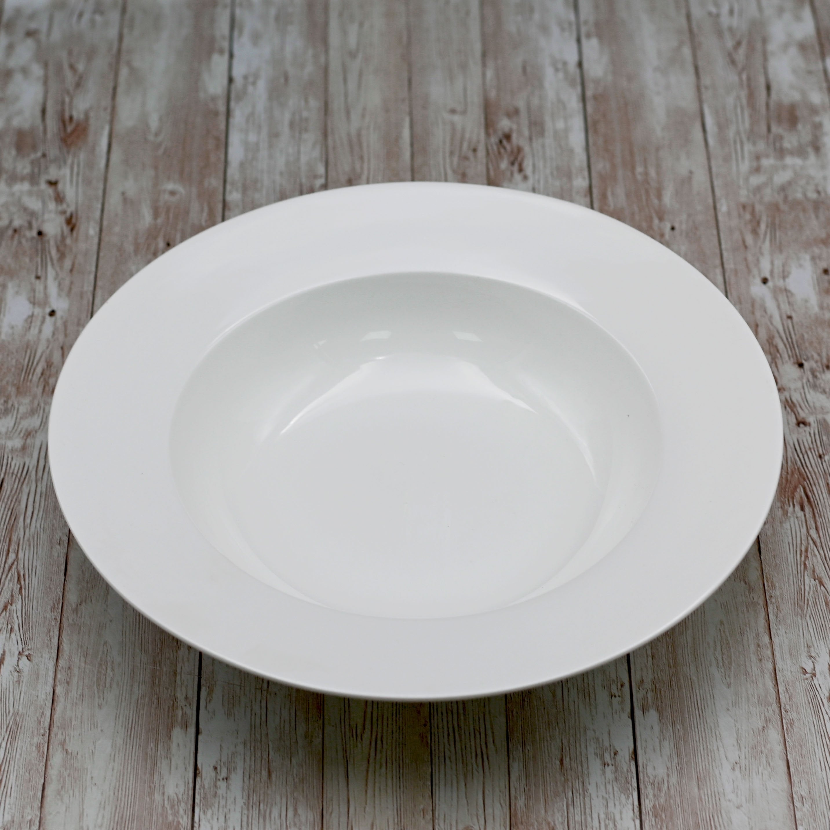Professional Rolled Rim White Deep Plate 12" inch |32 Oz-0