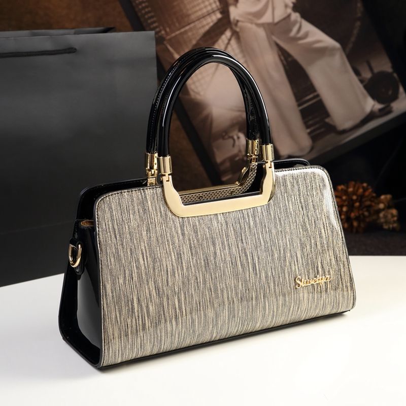 Cowhide Women's Patent Leather Crossbody Handbag