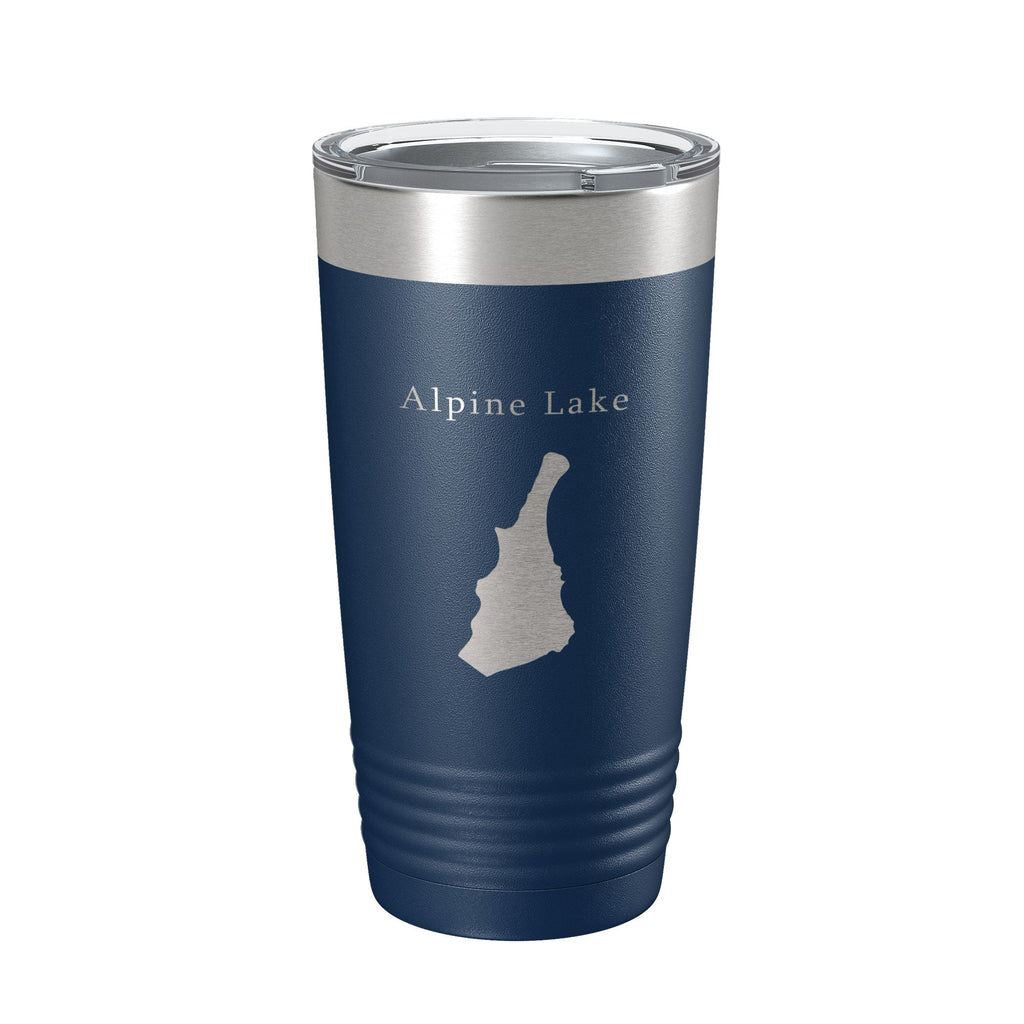 Alpine Lake Hull's Map Tumbler Travel Mug Insulated Laser Engraved Coffee Cup West Virginia 20 oz-2