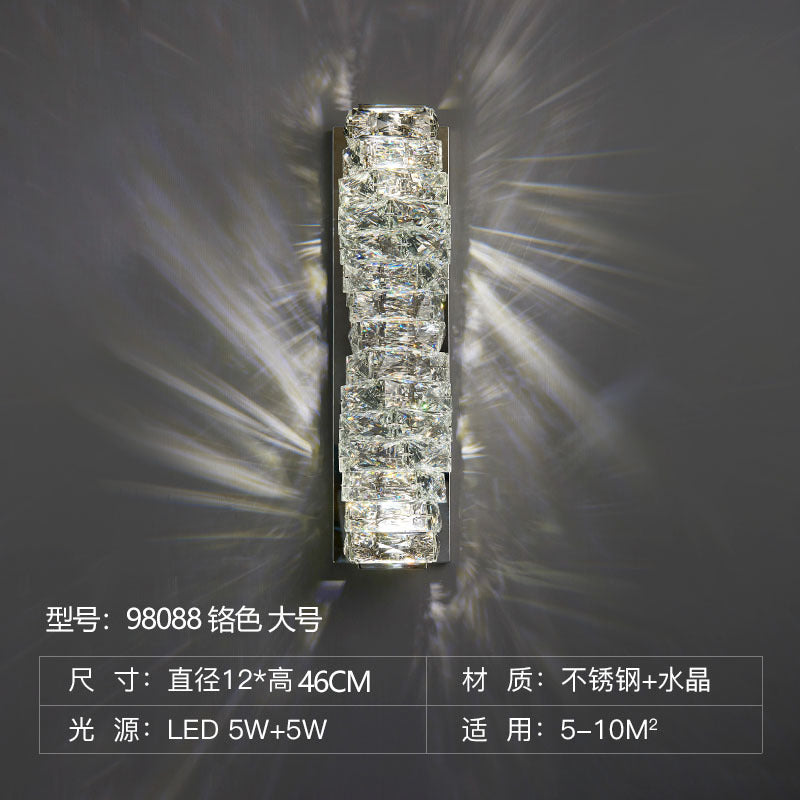 Postmodern Crystal Wall Lamp for Living Room and Bedroom