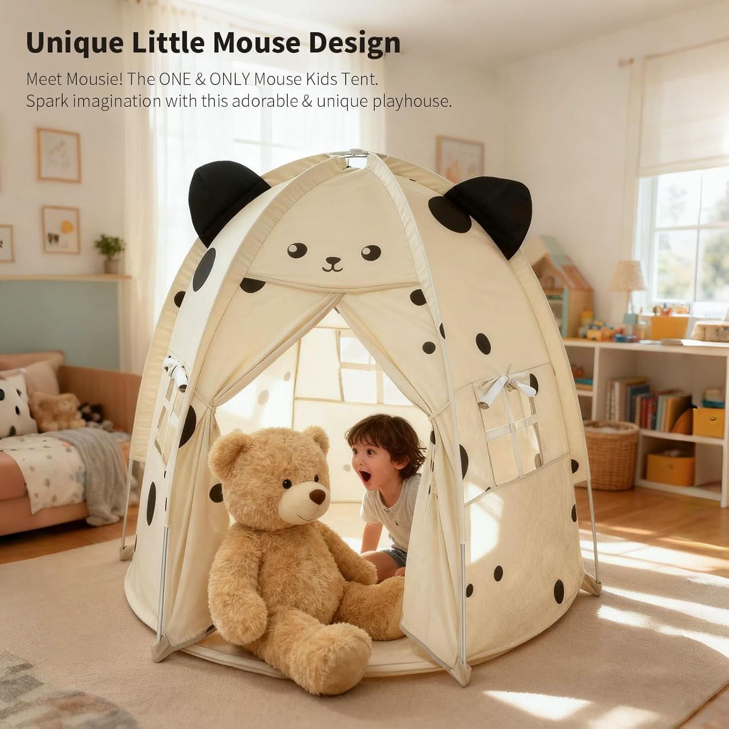 Kids Play Tent 55Inch Peach Premium Quality Indoors-1