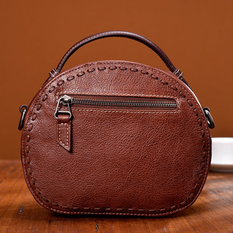 Genuine Leather Vintage Women's Shoulder Handbag
