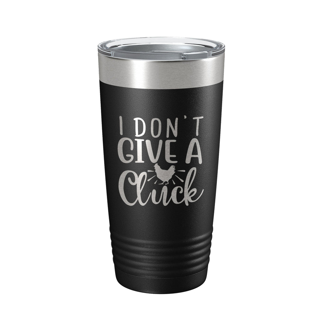 I Don't Give A Cluck Tumbler Funny Chicken Travel Mug Gift Insulated Laser Engraved Coffee Cup 20 oz-0