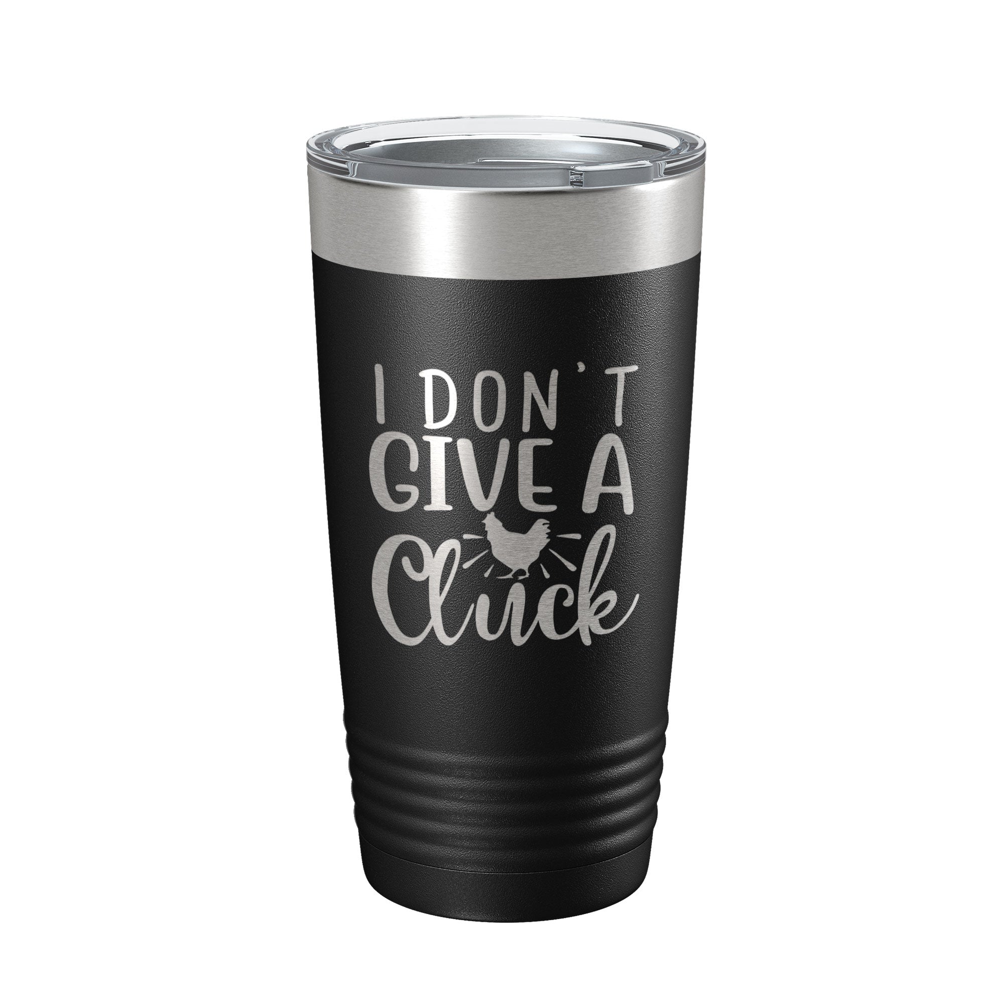 I Don't Give A Cluck Tumbler Funny Chicken Travel Mug Gift Insulated Laser Engraved Coffee Cup 20 oz-0