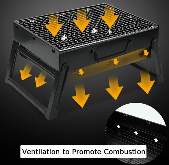Outdoor Charcoal Grill Stove Rack Set
