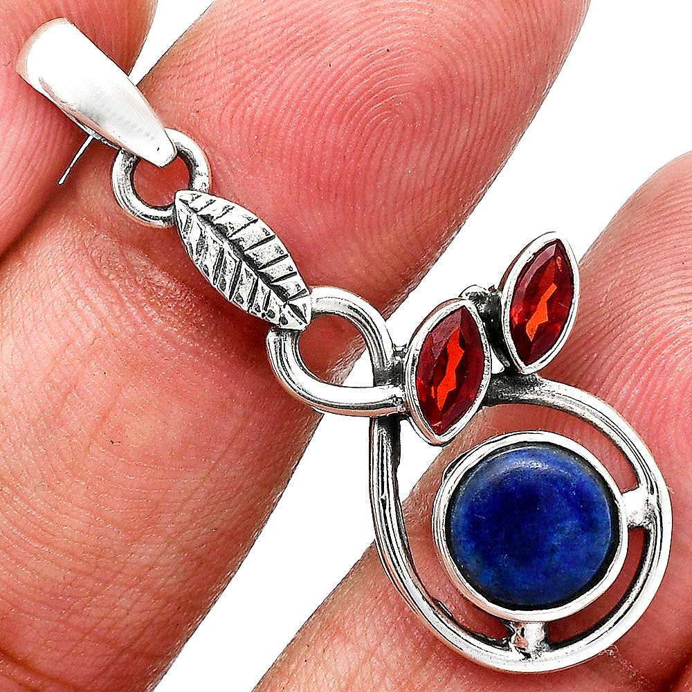 Natural Gemstone Leaf Pendant & Earrings Jewelry Set 925 Sterling Silver AGT1002 T-1013-3