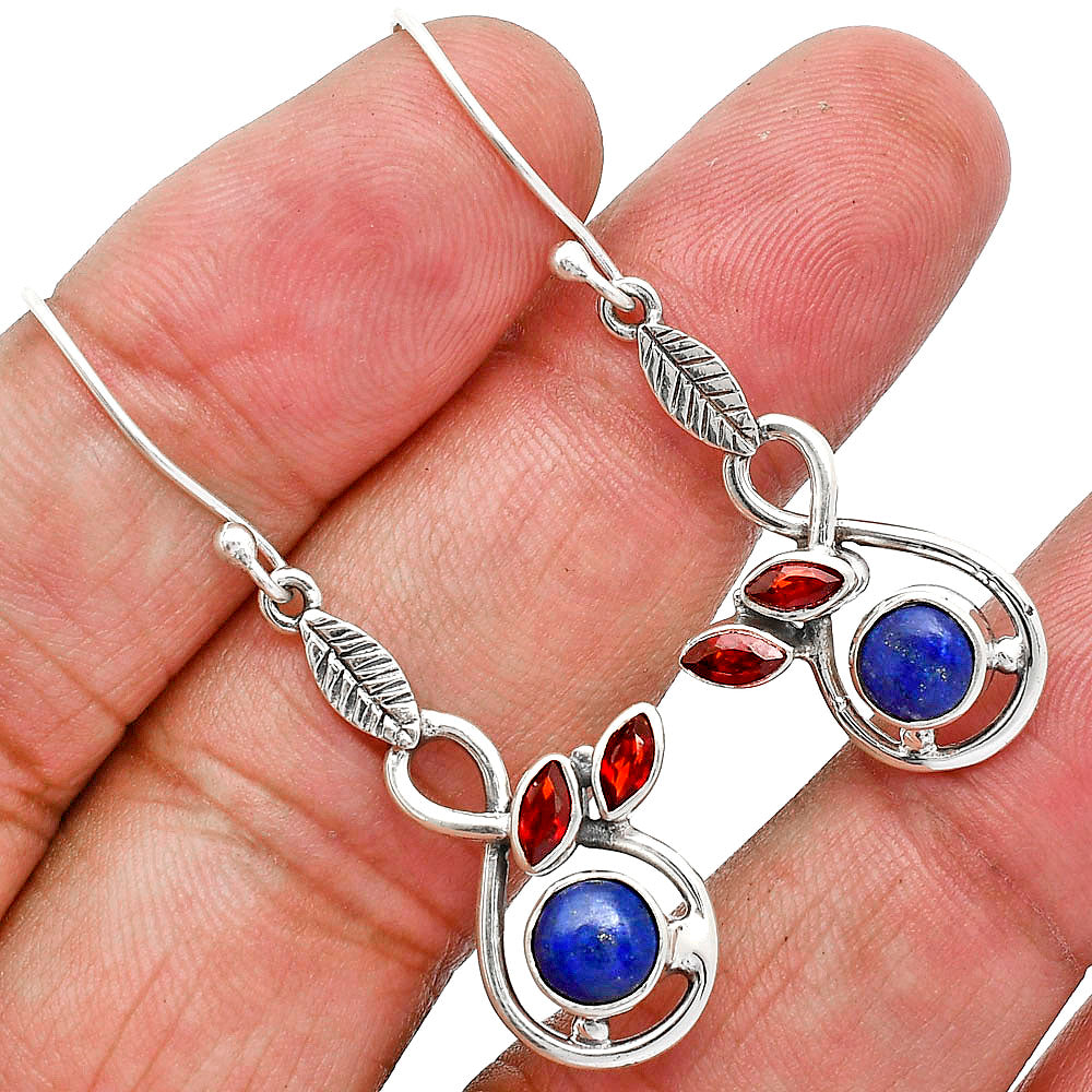 Natural Gemstone Leaf Pendant & Earrings Jewelry Set 925 Sterling Silver AGT1002 T-1013-4