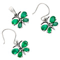 Butterfly Gemstone Jewelry Set 925 Sterling Silver Earrings Pendant AGT1003 T-1014-2
