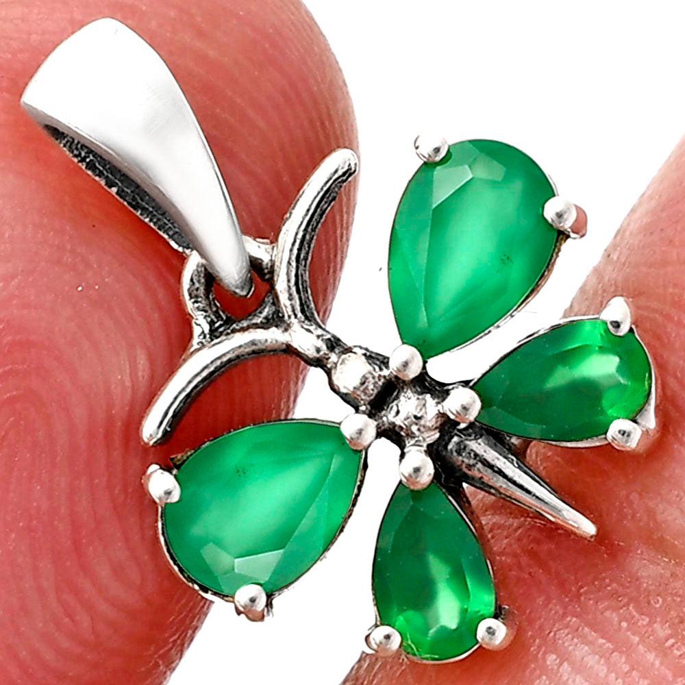 Butterfly Gemstone Jewelry Set 925 Sterling Silver Earrings Pendant AGT1003 T-1014-3