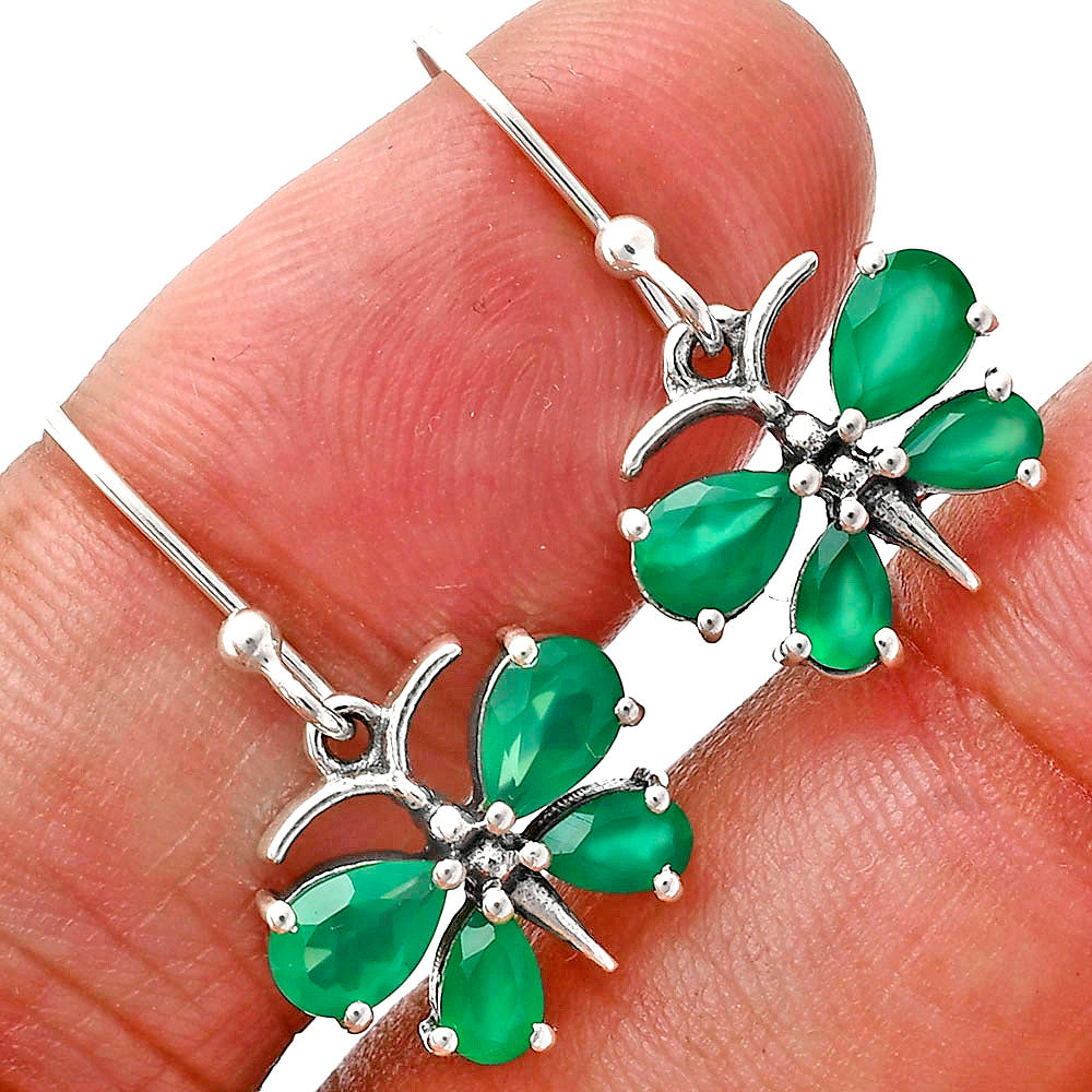 Butterfly Gemstone Jewelry Set 925 Sterling Silver Earrings Pendant AGT1003 T-1014-4