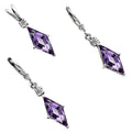 Marquise Gemstone Pendant Earrings Jewelry Set 925 Sterling Silver AGT1005 T-1016-2