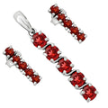 Vertical Gemstone Bar Set 925 Sterling Silver Earrings Pendant Jewelry AGT1013 T-1023-2