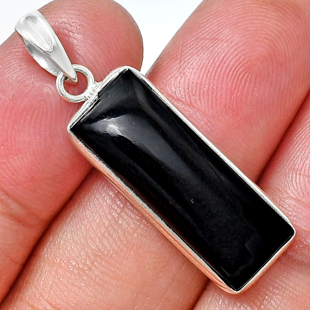 Rectangular Gemstone Jewelry Set 925 Sterling Silver Pendant Earrings AGT1014 T-1001-3