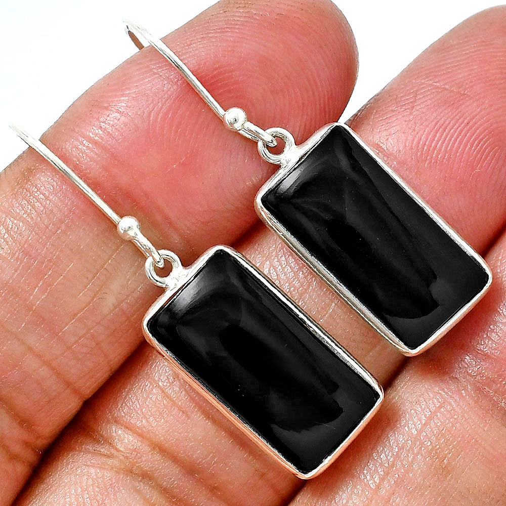 Rectangular Gemstone Jewelry Set 925 Sterling Silver Pendant Earrings AGT1014 T-1001-4