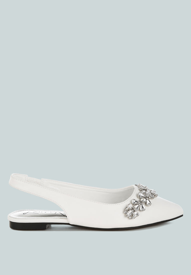 Adhara Diamante Embellished Flat Sandals-0