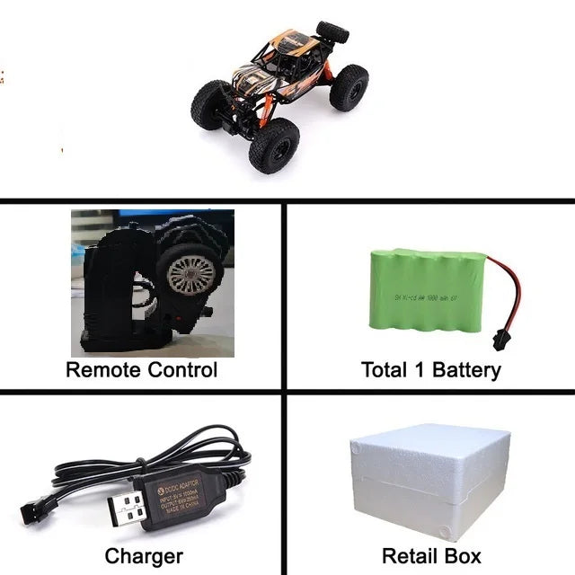 All-Terrain 1:14 RC Rock Crawler - Waterproof Remote Control Fun