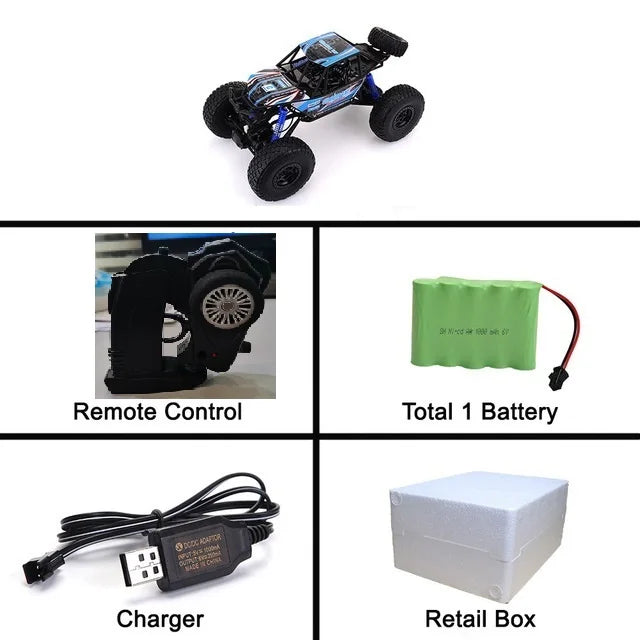 All-Terrain 1:14 RC Rock Crawler - Waterproof Remote Control Fun