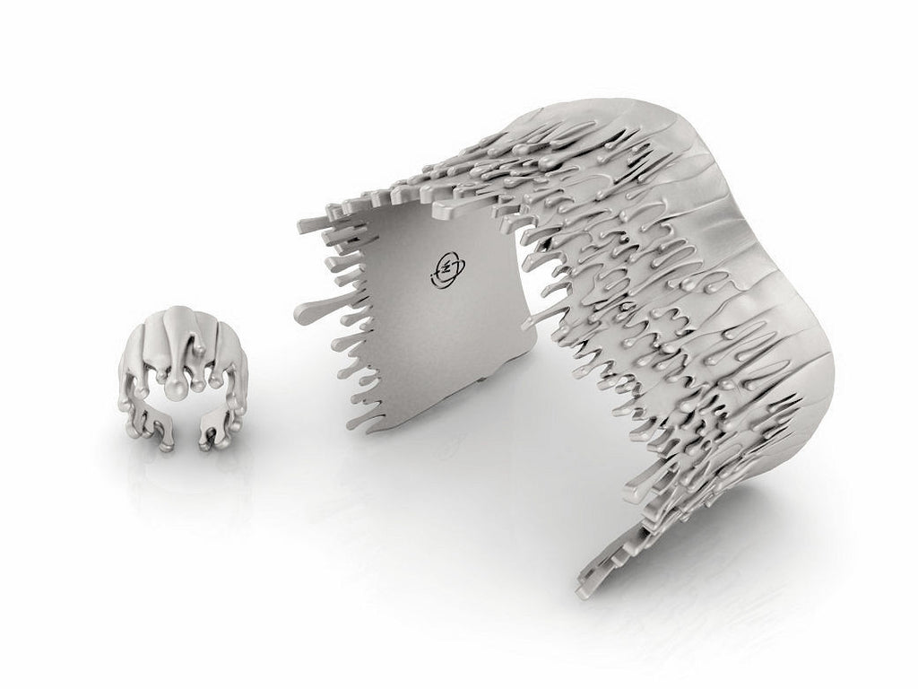 Antonio Wehrli Gravity Paint Drip Ring: Art into Jewelry-Sterling Silver-20