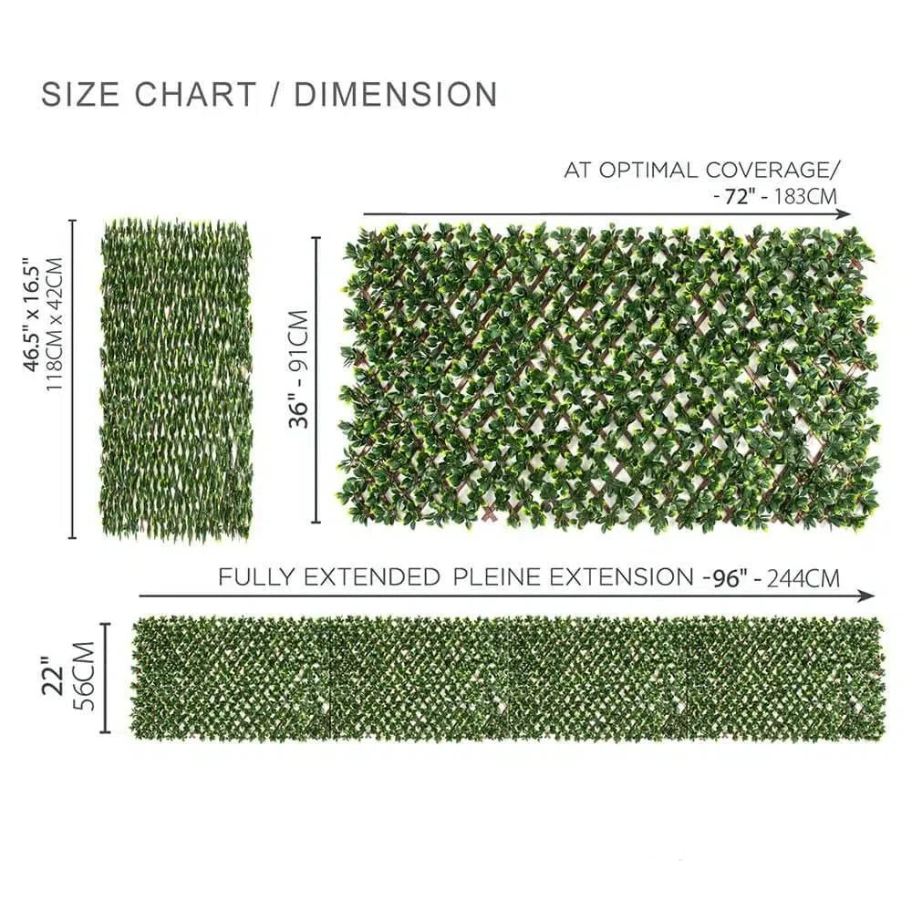 Jasmine Expandable Artificial Trellis Privacy Screen 72×36in – UV Resistant-4
