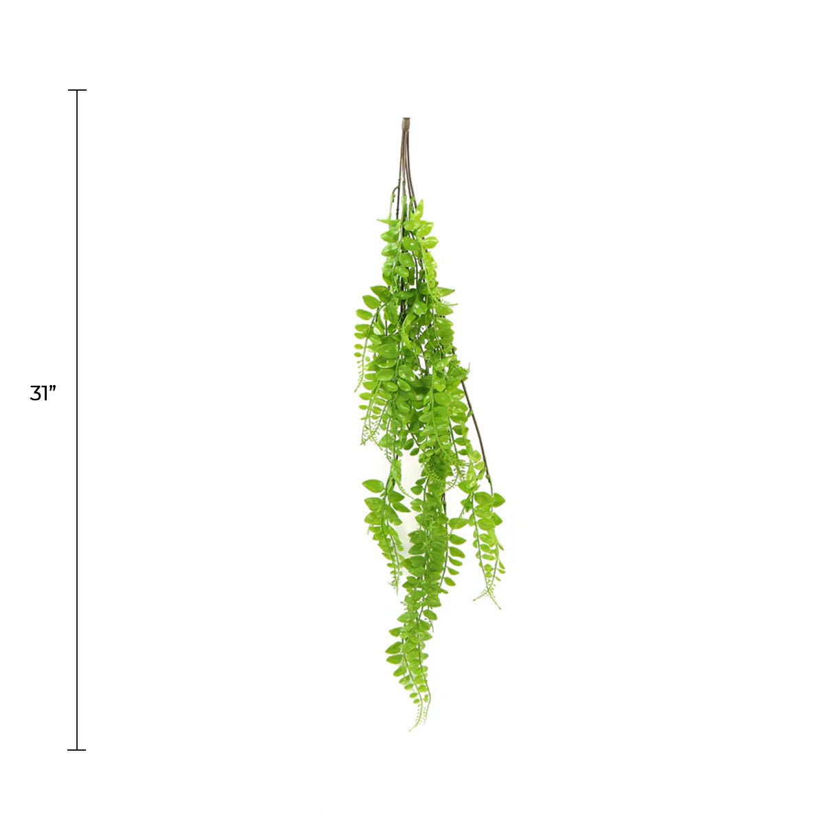 Light Green Button Fern Artificial Hanging Plant 31in – UV Resistant-1