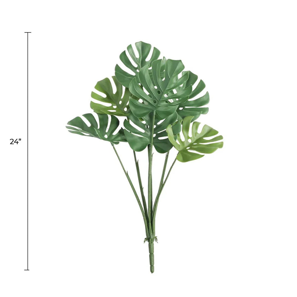 Monstera Split Leaf Philodendron Artificial Plant Stem 24in – UV Resistant-1