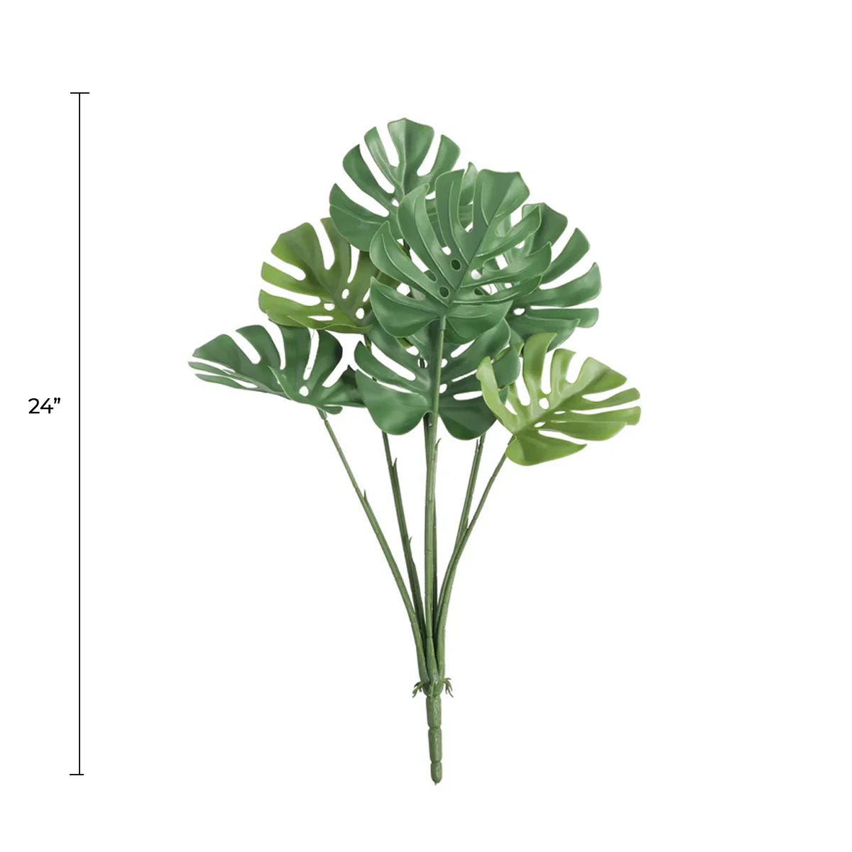 Monstera Split Leaf Philodendron Artificial Plant Stem 24in – UV Resistant-1