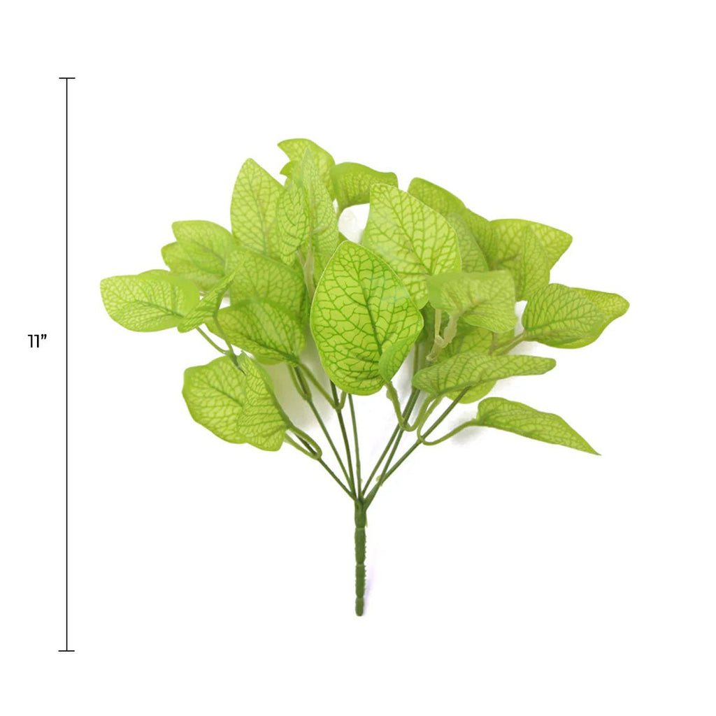 Philodendron Golden Leaf Artificial Hanging Bush 11in-1