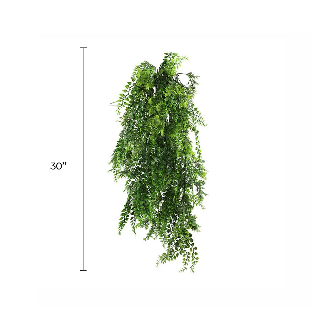 Dense Tropical Fern Artificial Hanging Plant 30in – UV Resistant-1