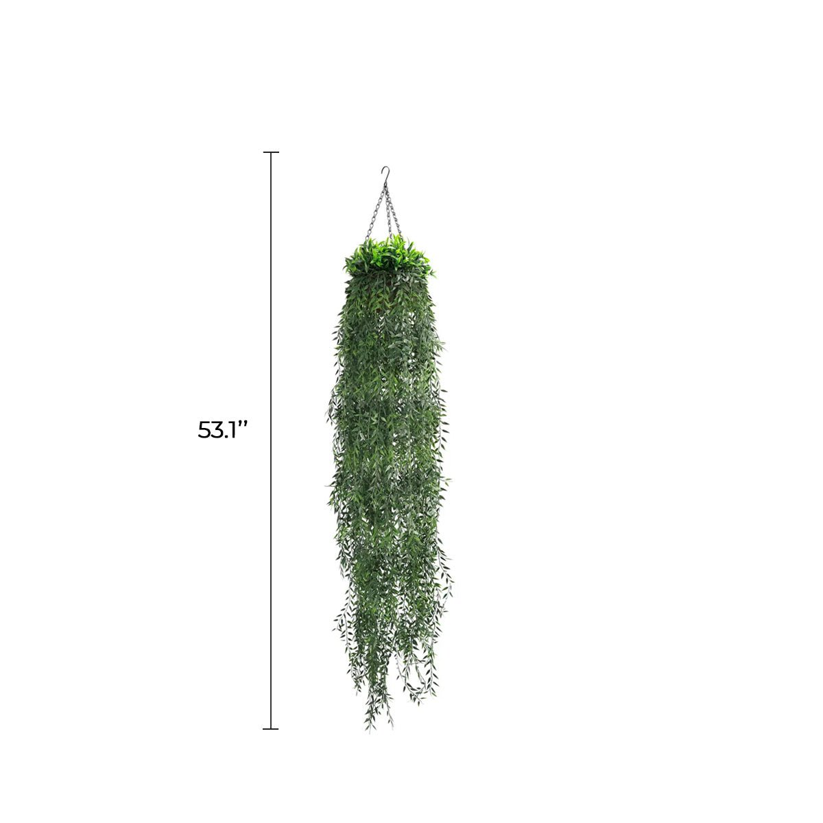 Fern Artificial Hanging Basket 10.2×53.1in – UV Resistant-1