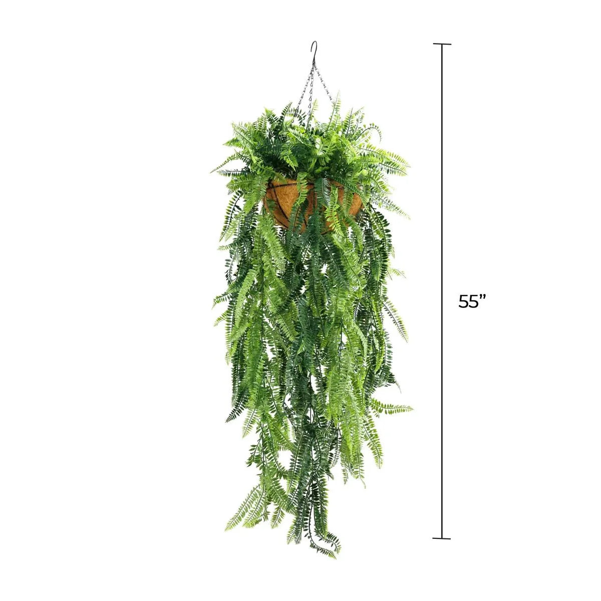 Fern Artificial Hanging Basket 18×49in – UV Resistant-1