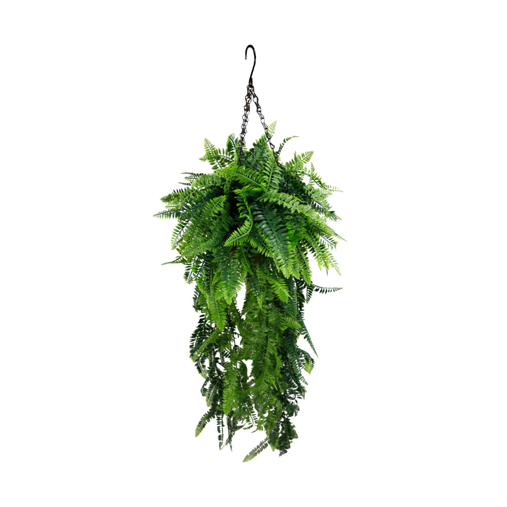 Fern Artificial Hanging Basket 18×49in – UV Resistant-2