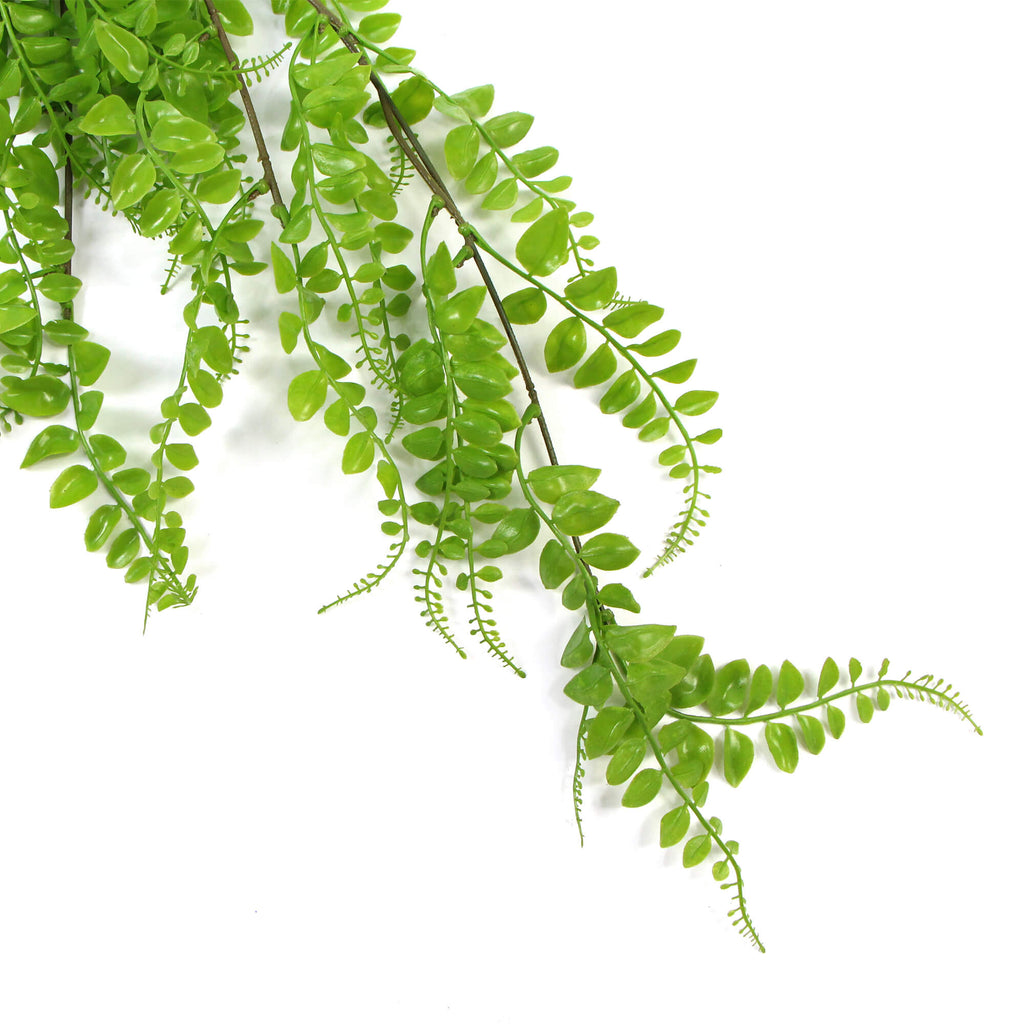 Light Green Button Fern Artificial Hanging Plant 31in – UV Resistant-3