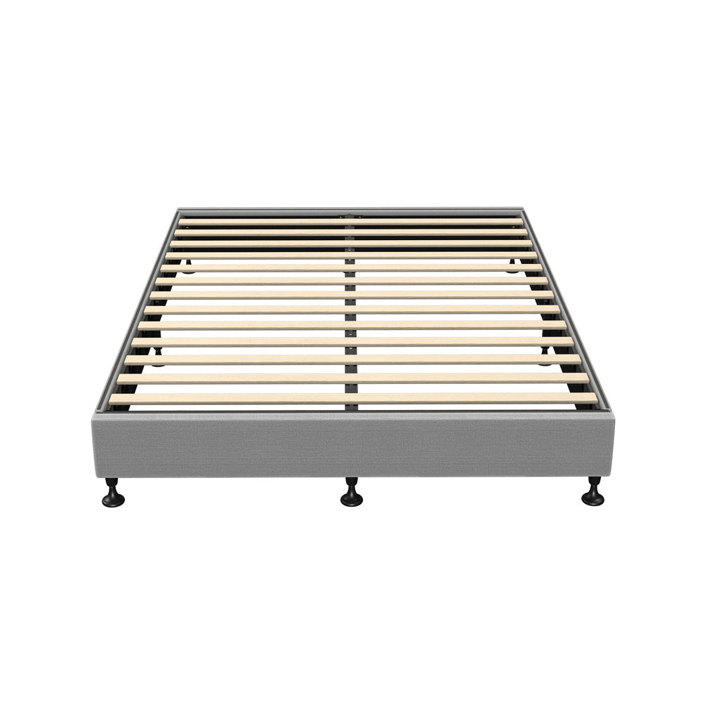 NNEED Bed Frame Double Size Fabric Grey